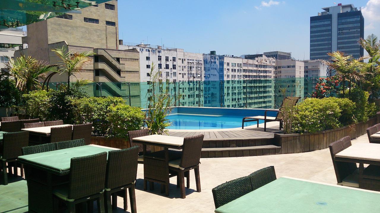 Hotel Atlantico Tower ริโอเดจาเนโร ภายนอก รูปภาพ Rooftop pool of a hotel in Santiago de Chile